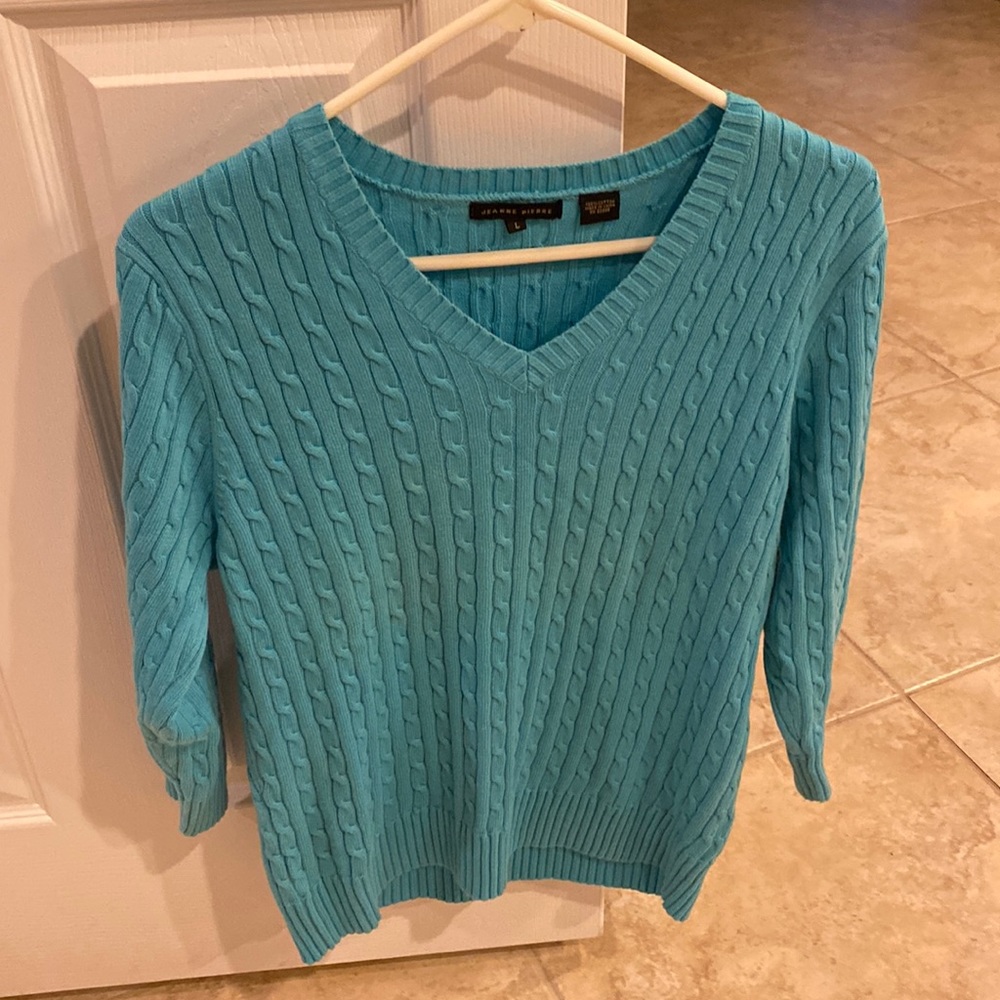 Ladies size large cotton sweater - like new